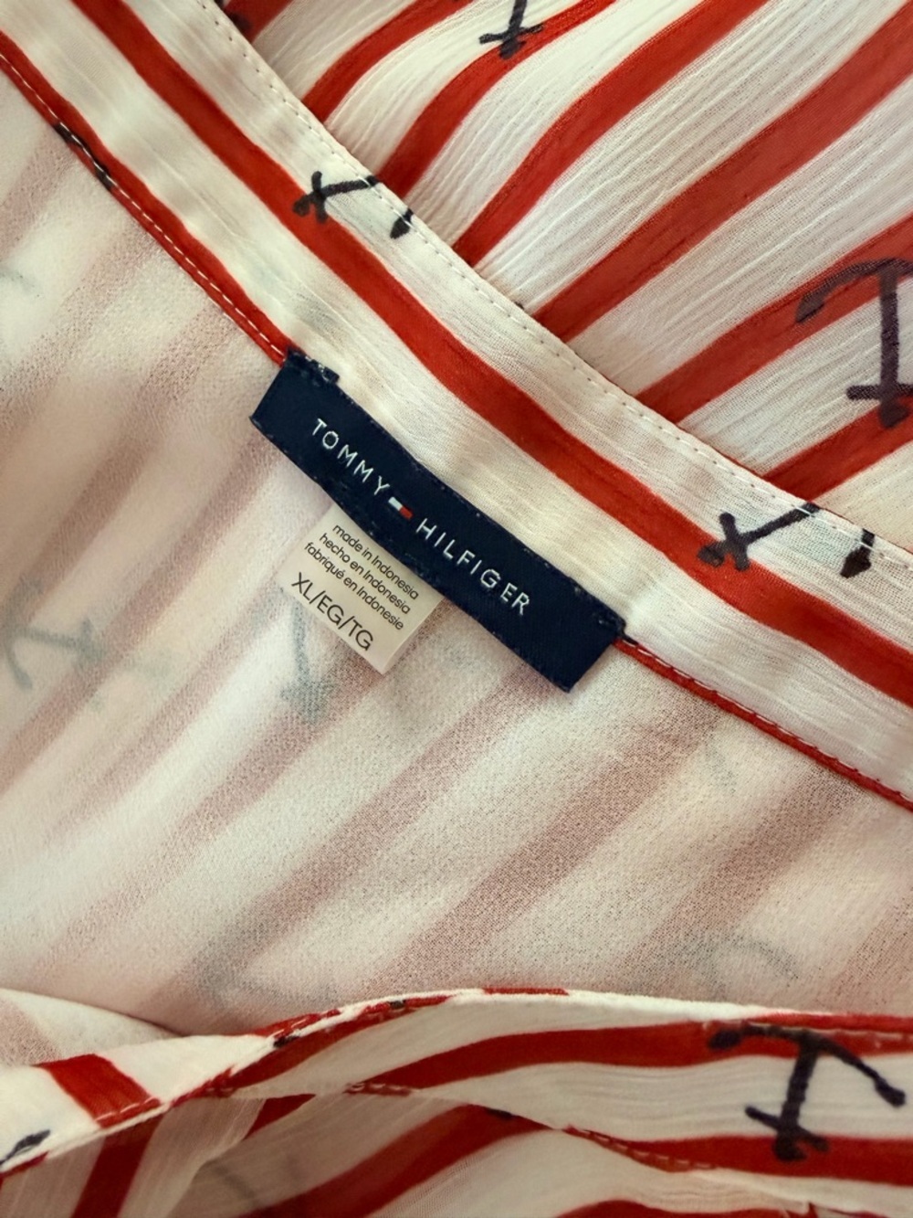 Tommy Hilfiger Nautical Ruffle Tie-Neck Blouse - Picture 6 of 8